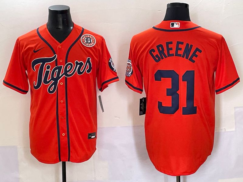 Men 2025 Detroit Tigers 31 Greene Orange Game Nike MLB Jersey style 6